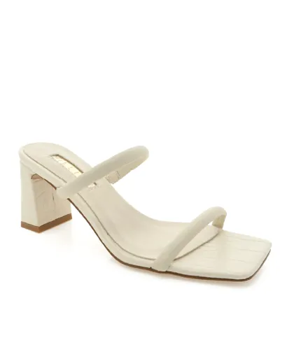 Idele sandal in Bone Croc