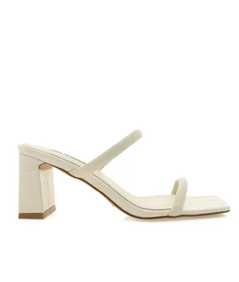 Idele sandal in Bone Croc