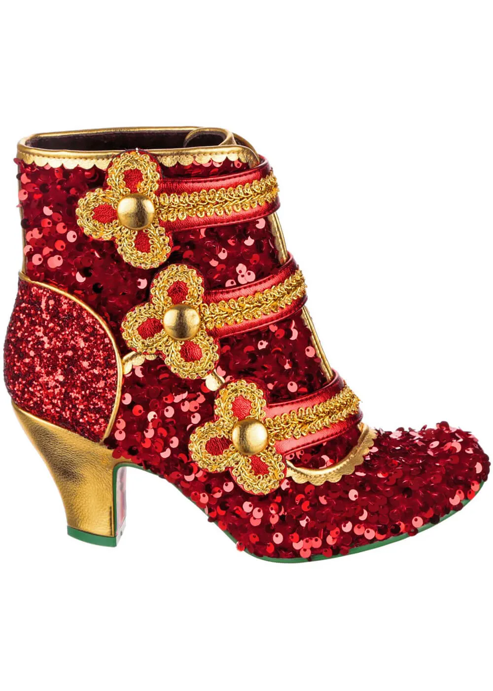 Irregular Choice Christmas Mouse King Boots Red