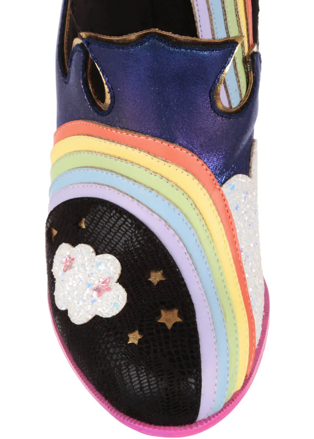 Irregular Choice x My Little Pony Rainbow Bridge Cowboy Boots Black