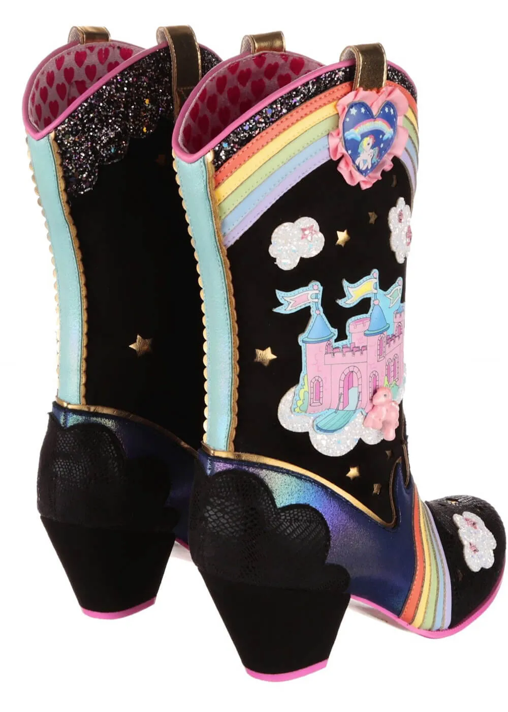 Irregular Choice x My Little Pony Rainbow Bridge Cowboy Boots Black