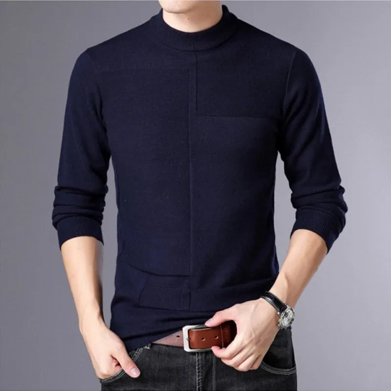 Jersey Fashion Men's Winter Warm Full Sleeves Knitted Pullover Sweater