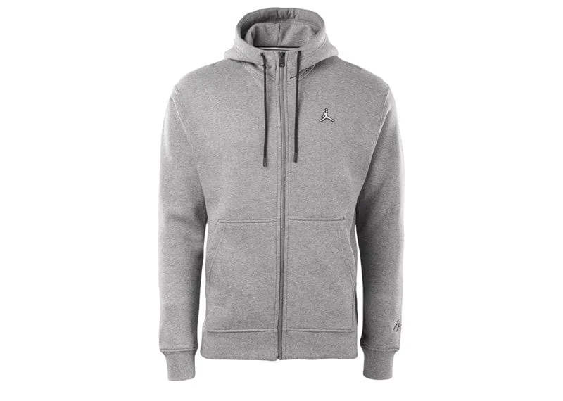 Jordan Essentials Fleece Full-Zip Hoodie Grey