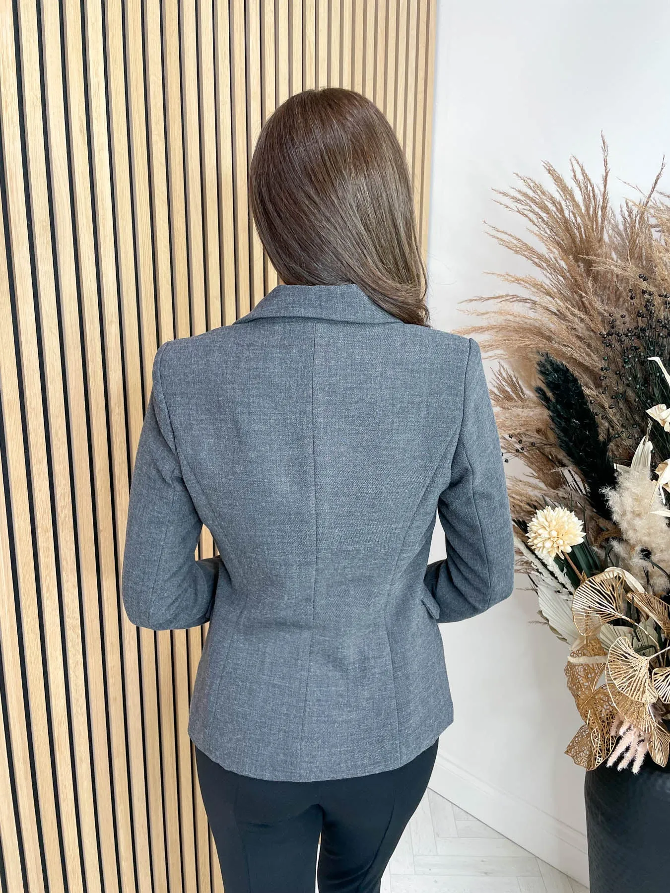 Kendall Luxe Blazer - Charcoal