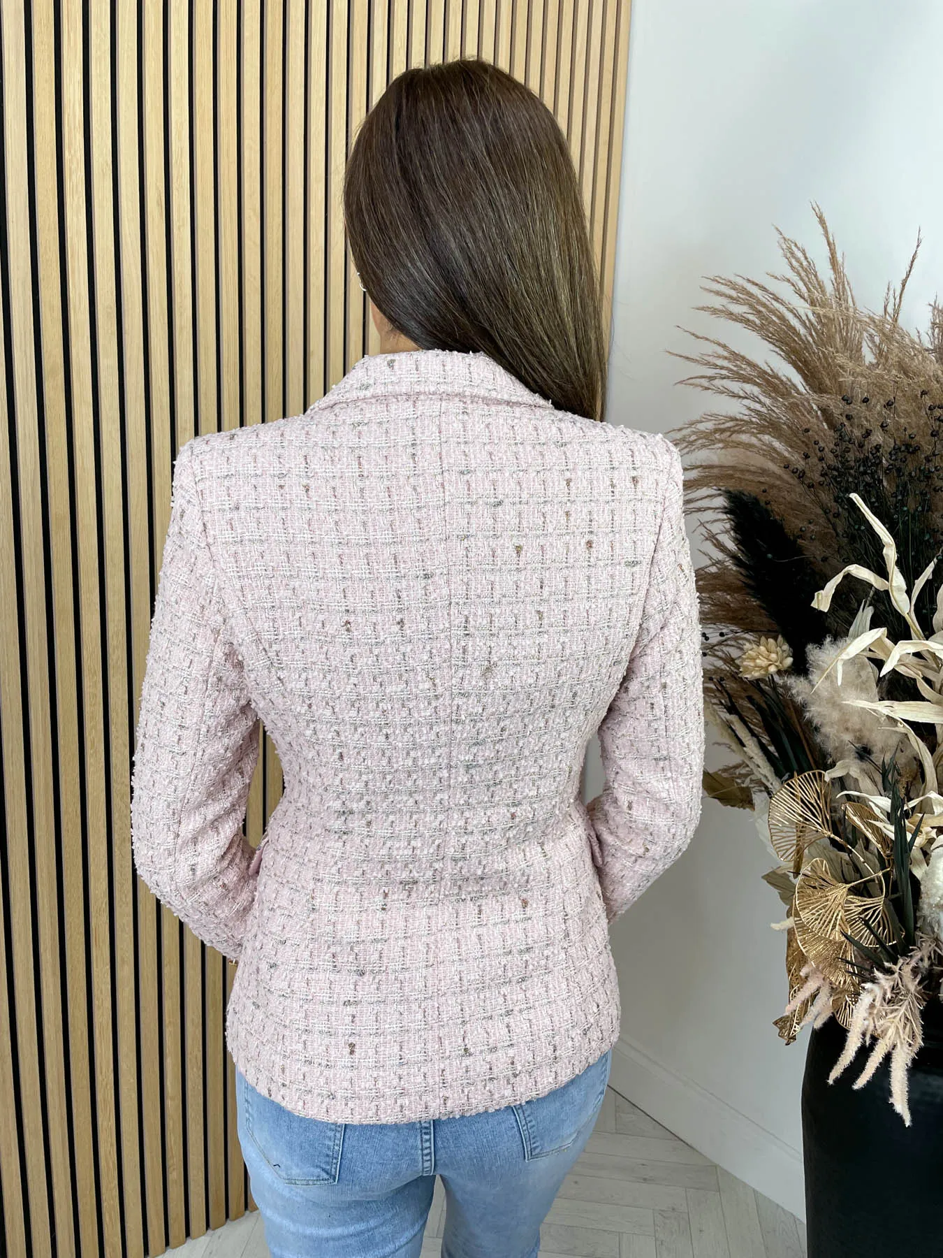 Kendall Tweed Luxe Blazer - Blush