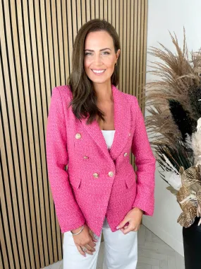 Kendall Tweed Luxe Blazer - Fuchsia