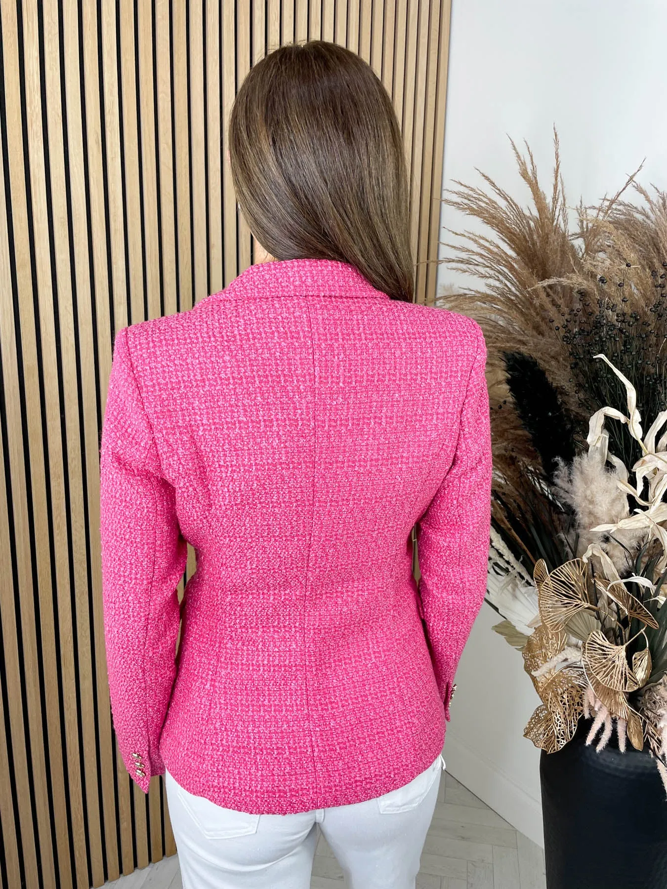 Kendall Tweed Luxe Blazer - Fuchsia