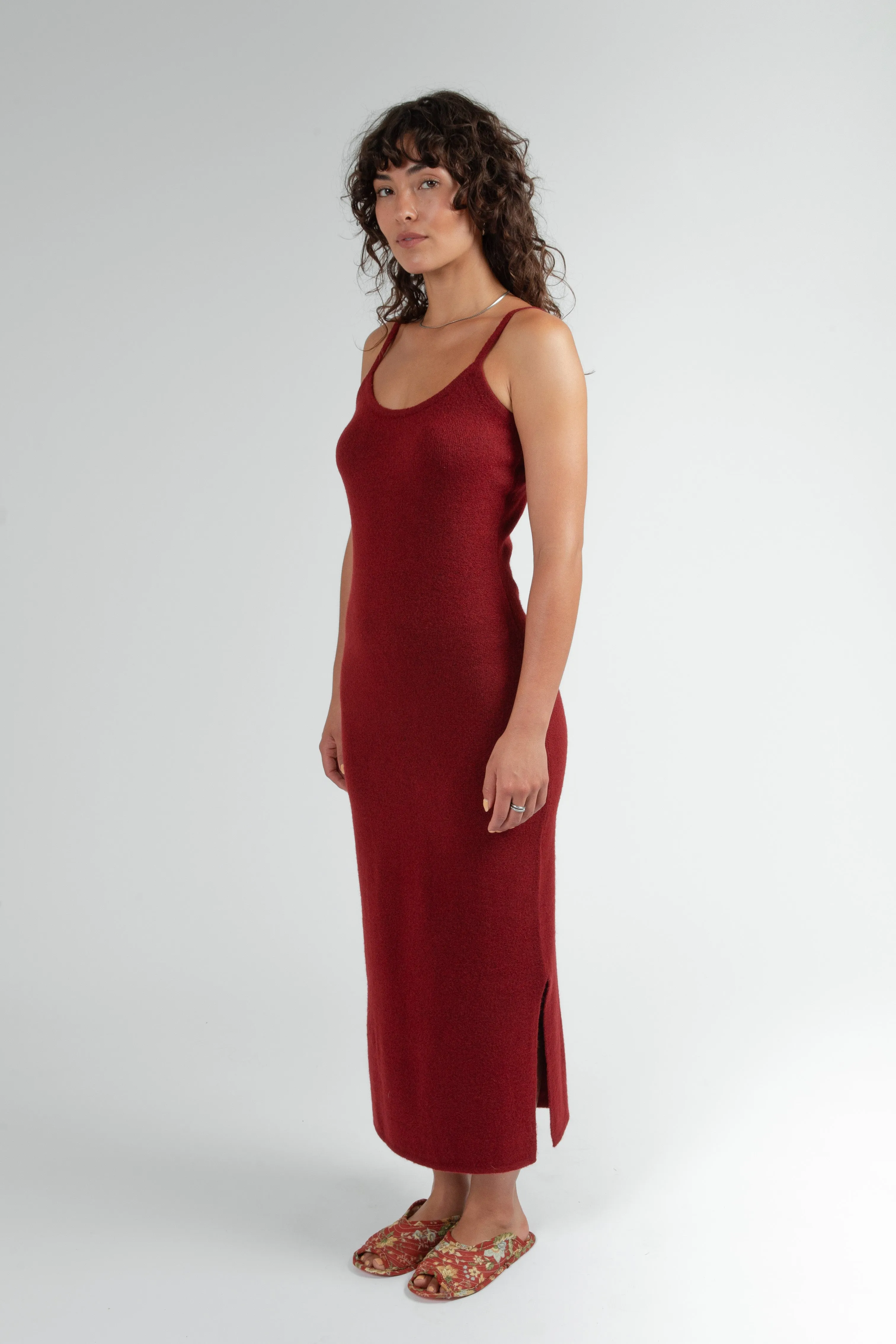 La Rochelle Knit Midi Dress Red