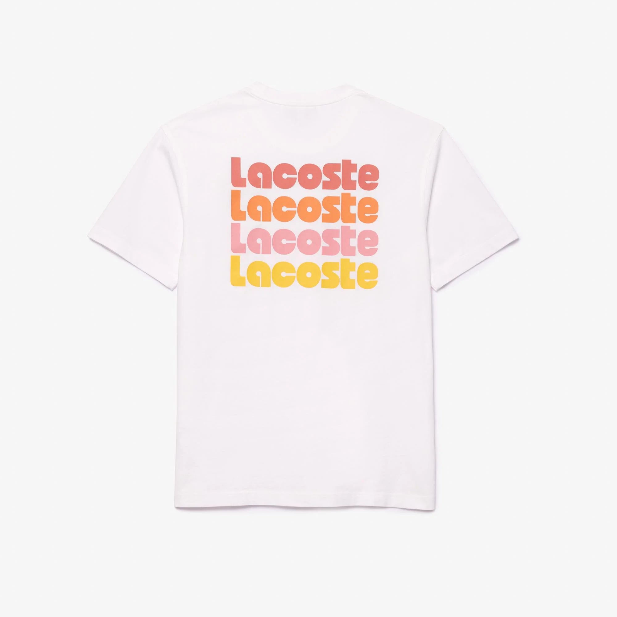 LACOSTE Men's Washed Effect T-shirt- White