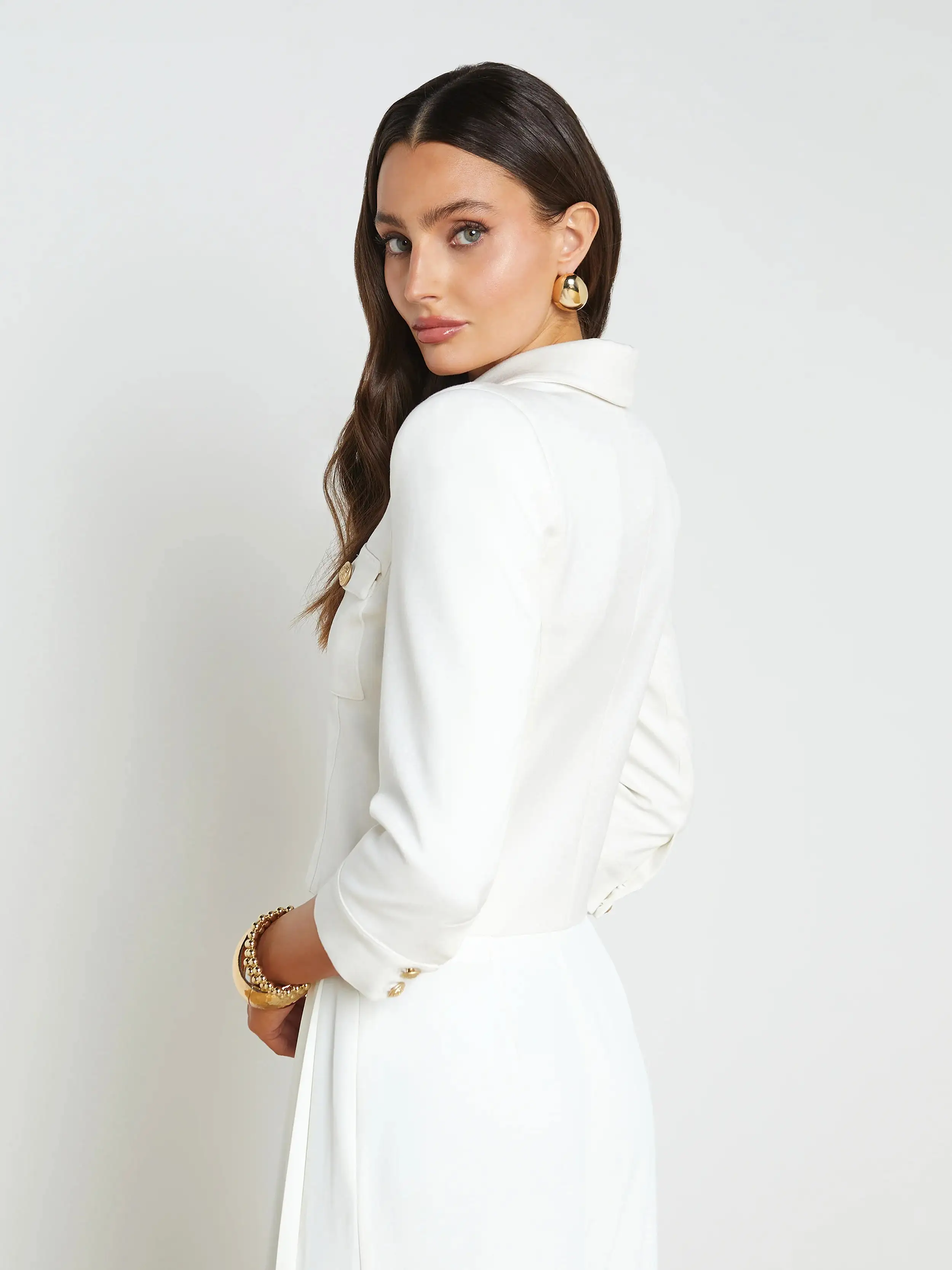 L’agence - Kumi Cropped Jacket - White