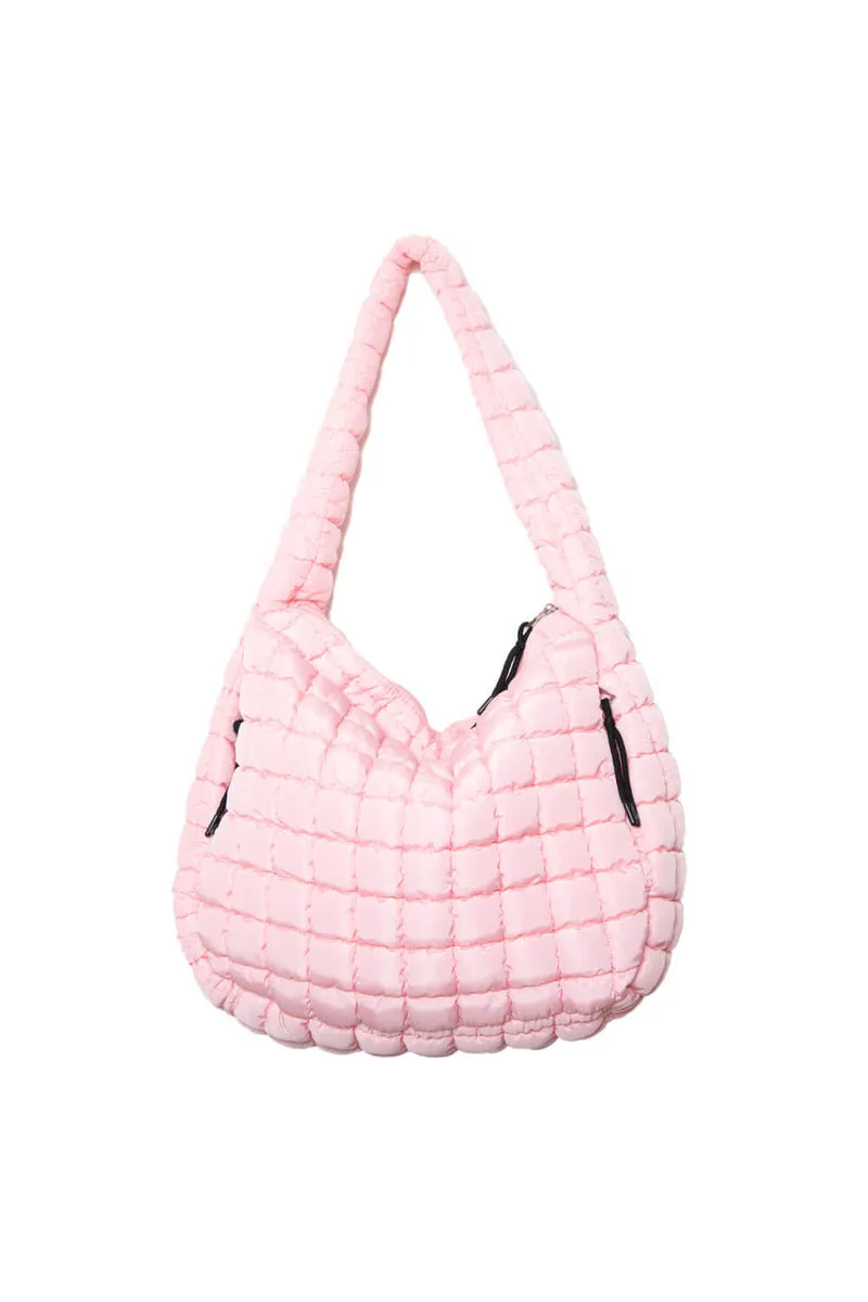 Light Pink Puffer Tote Bag