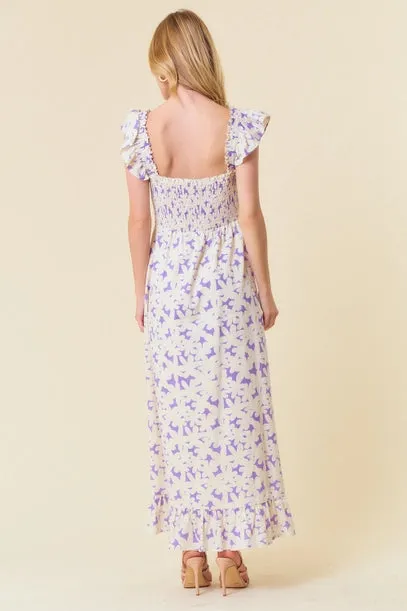 Lilah Smocked Floral Midi Dress