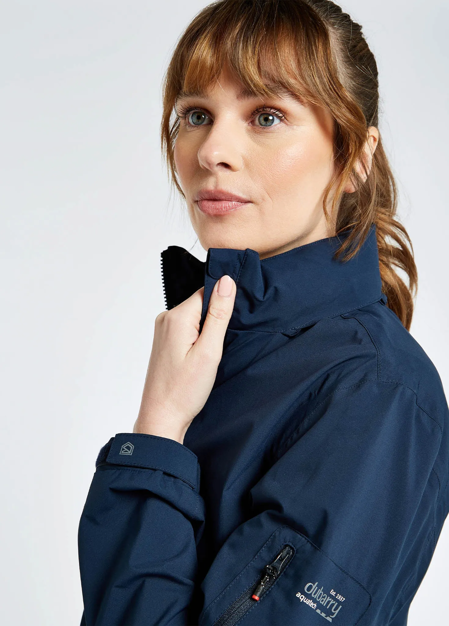 Livorno Women's Fleece-lined Crew Jacket - Navy