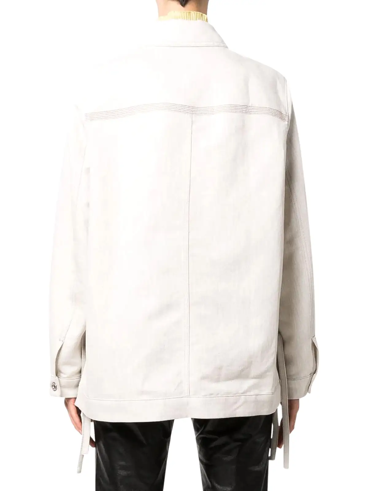 logo-patch buttoned-up jacket