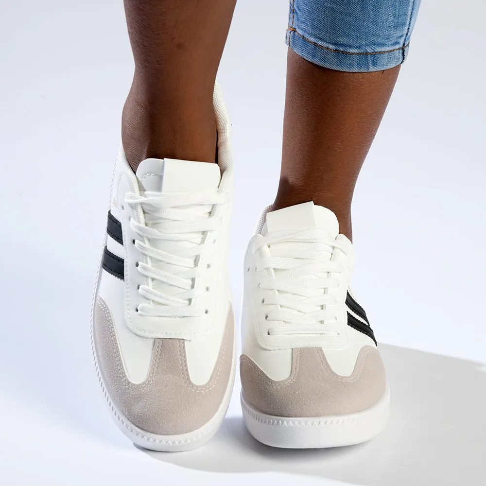 Madison Ariella Fashion Sneaker - White / Black