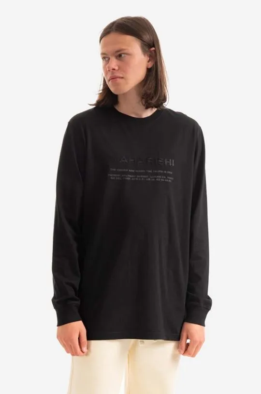 Maharishi cotton longsleeve top black color