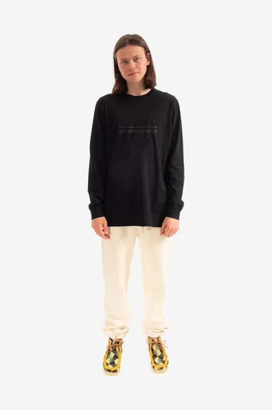 Maharishi cotton longsleeve top black color