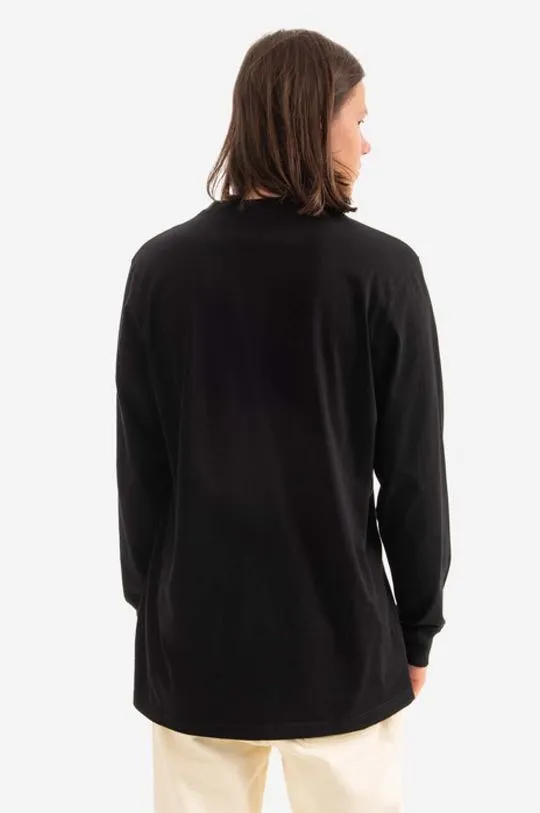 Maharishi cotton longsleeve top black color