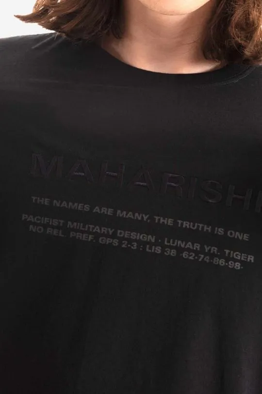 Maharishi cotton longsleeve top black color