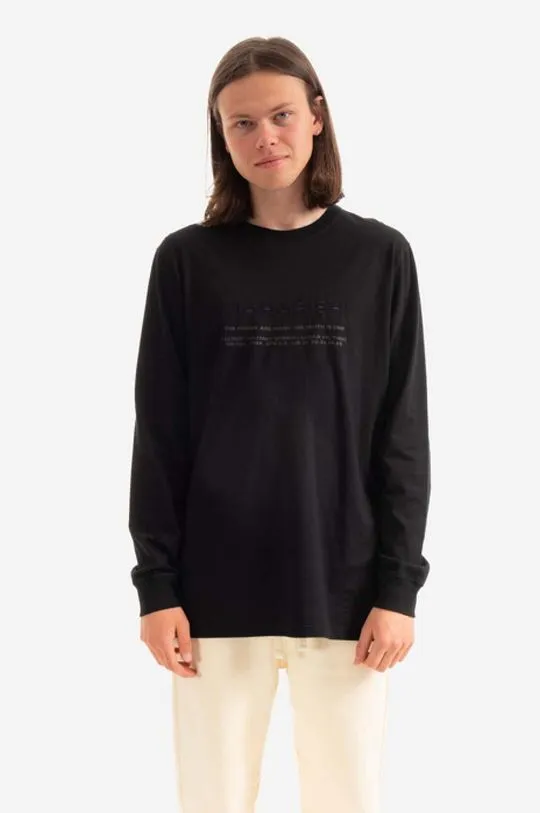 Maharishi cotton longsleeve top black color