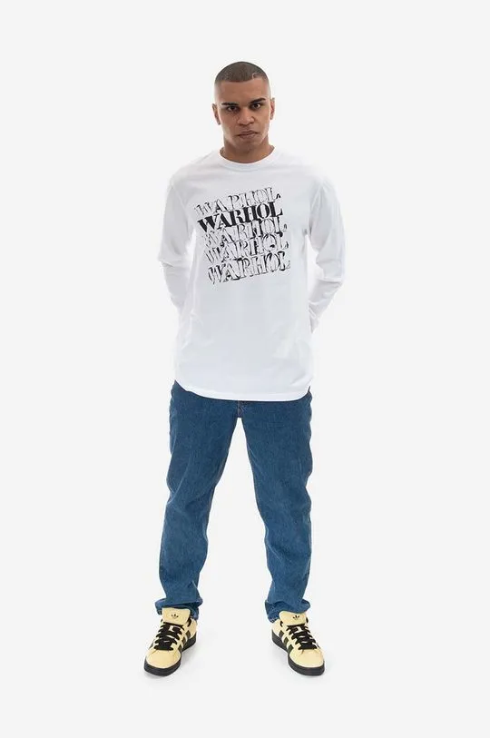 Maharishi cotton longsleeve top white color