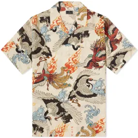 Maharishi Peace Cranes Vacation ShirtEcru