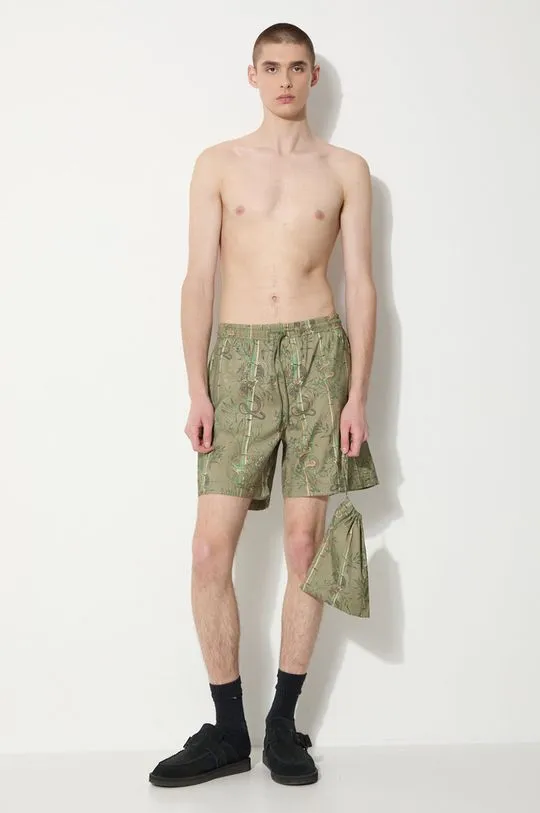 Maharishi swim shorts Dragon Bamboo green color 1272.OLIVE