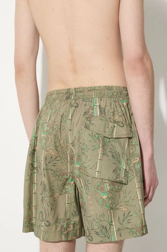 Maharishi swim shorts Dragon Bamboo green color 1272.OLIVE