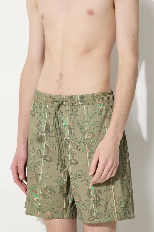 Maharishi swim shorts Dragon Bamboo green color 1272.OLIVE