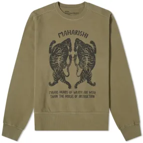 Maharishi Tigers Of Wrath U.S. Crew SweatOlive