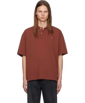 Maison Kitsune Brown Bold Fox Head Polo