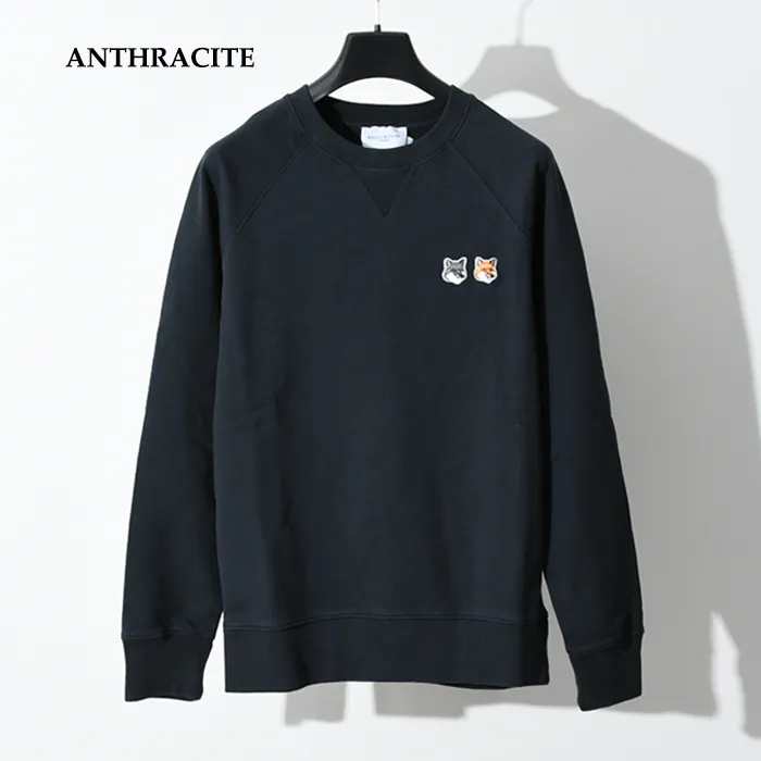 MAISON KITSUNE  |Crew Neck Long Sleeves Plain Cotton Logo Designers