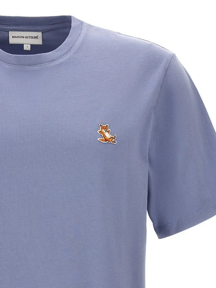 MAISON KITSUNE  |Crew Neck Plain Other Animal Patterns Cotton Short Sleeves