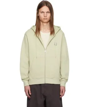 Maison Kitsune Khaki Bold Fox Head Zipped Hoodie