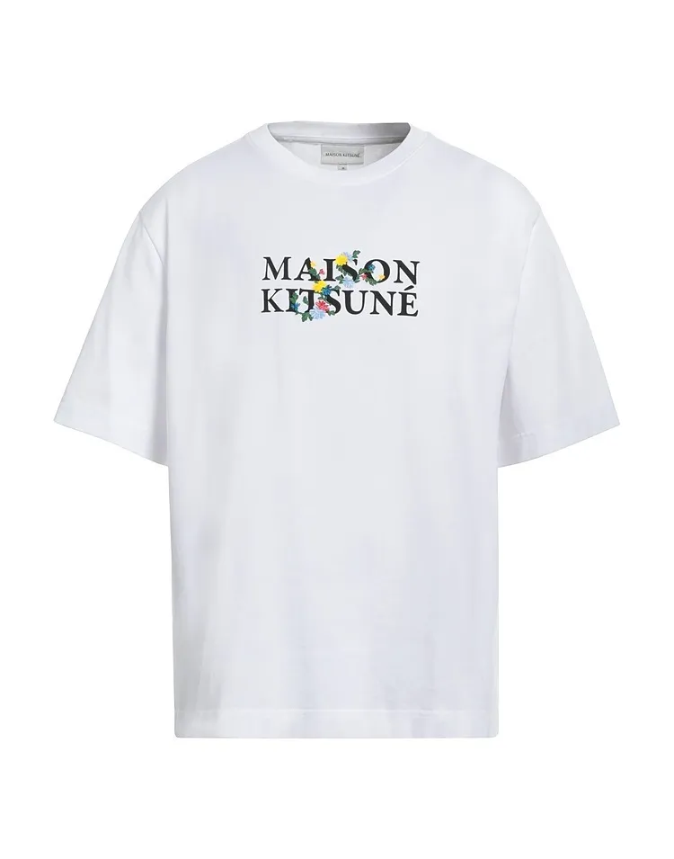 MAISON KITSUNE  |Short Sleeves Logo Designers T-Shirts