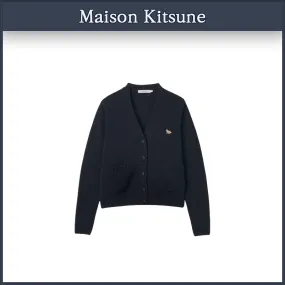 MAISON KITSUNE  |Street Style Logo Cardigans