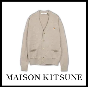 MAISON KITSUNE  |Street Style Logo Designers Cardigans