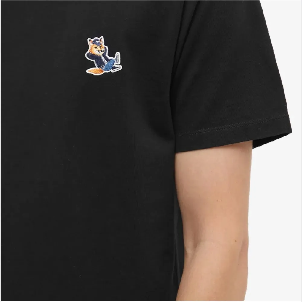 MAISON KITSUNE  |U-Neck Plain Other Animal Patterns Cotton Short Sleeves Logo