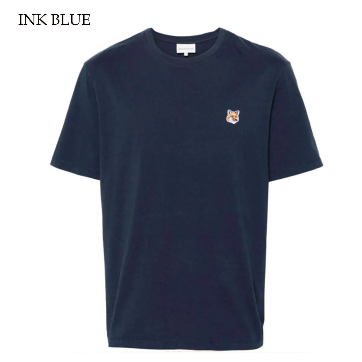 MAISON KITSUNE  |Unisex Street Style U-Neck Plain Cotton Short Sleeves Logo