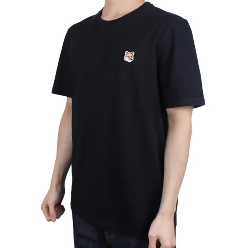 MAISON KITSUNE  |Unisex Street Style U-Neck Plain Cotton Short Sleeves Logo