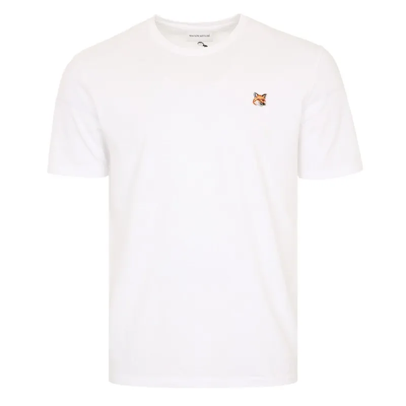 MAISON KITSUNE  |Unisex Street Style U-Neck Plain Cotton Short Sleeves Logo