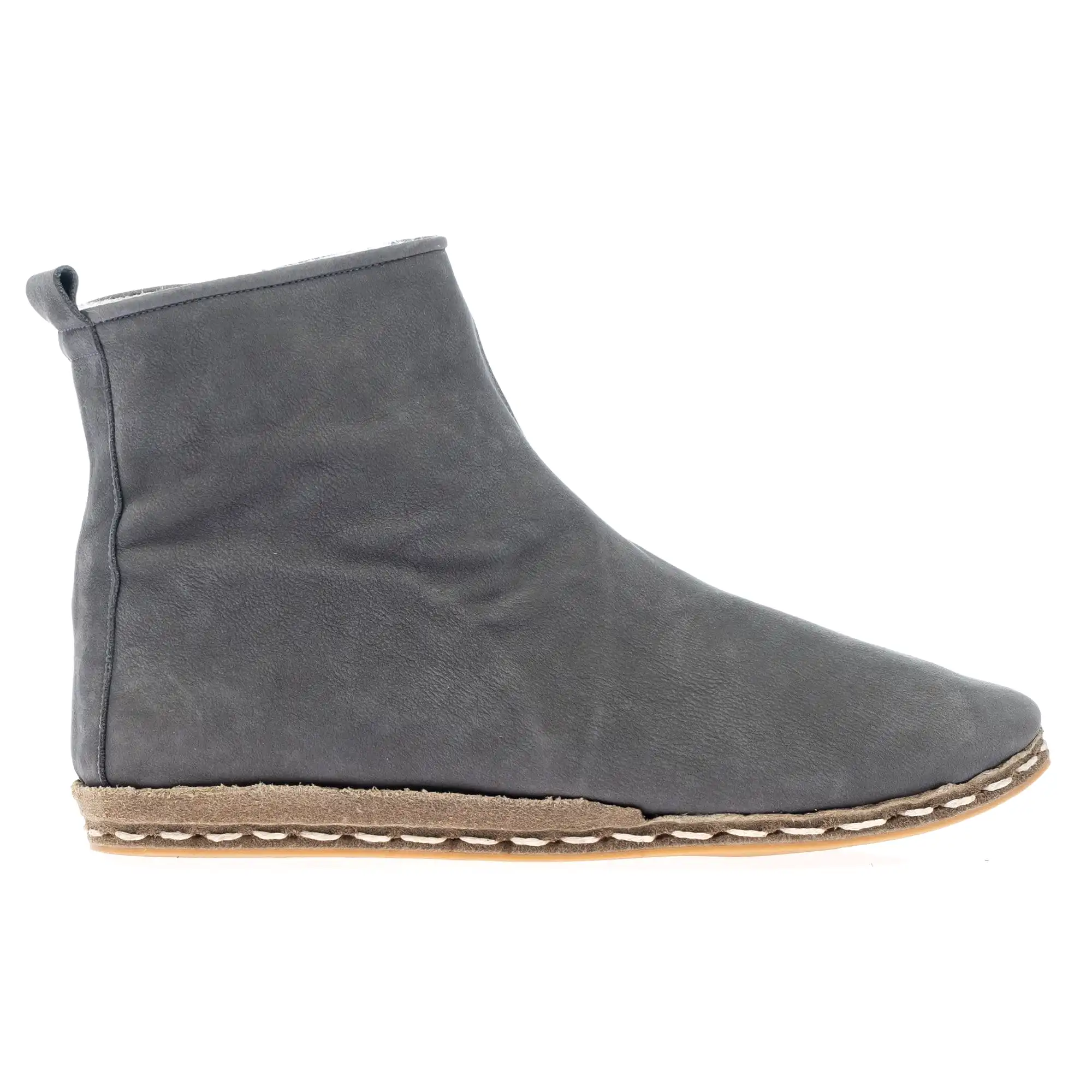 Men's Gray Shearling Boots