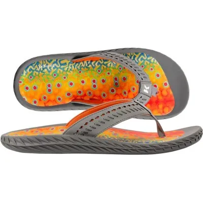 Men's Korkers Men's Brook Trout Fish Flips Flip Flop Sandals