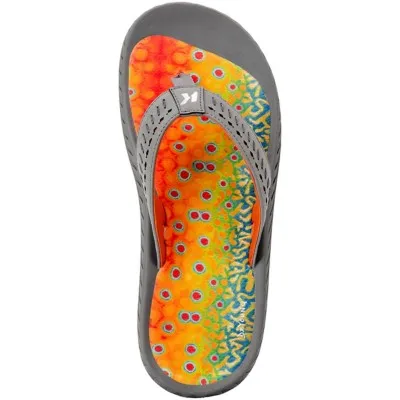 Men's Korkers Men's Brook Trout Fish Flips Flip Flop Sandals