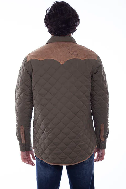 Mens Scully Olive Quilted Jacket