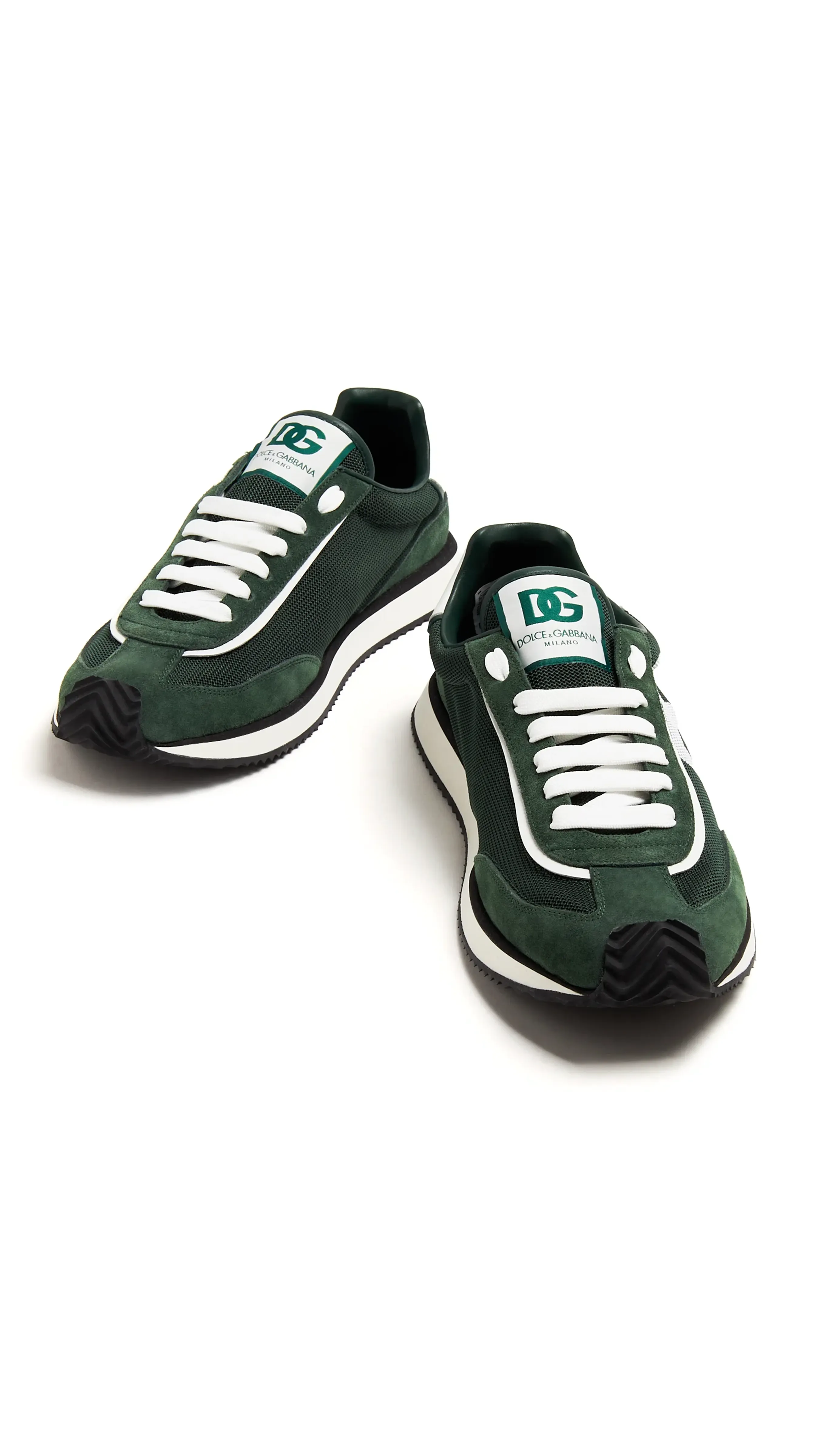 Mixed-Material DG Cushion Sneaker - Green