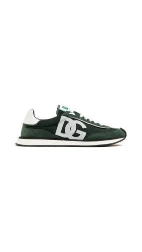 Mixed-Material DG Cushion Sneaker - Green