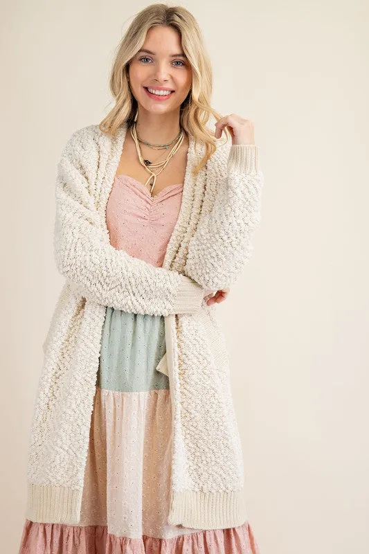 Nels Fuzzy Popcorn Cardigan