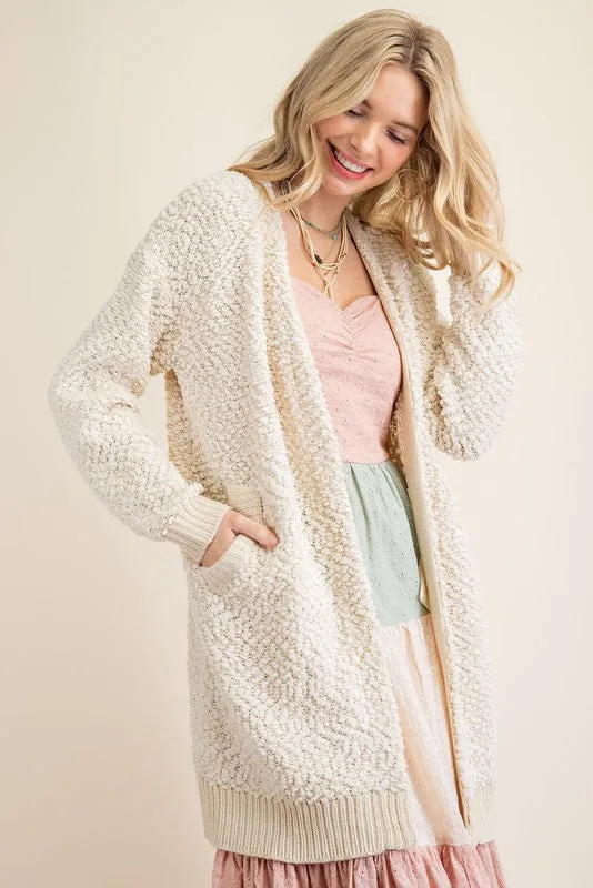 Nels Fuzzy Popcorn Cardigan