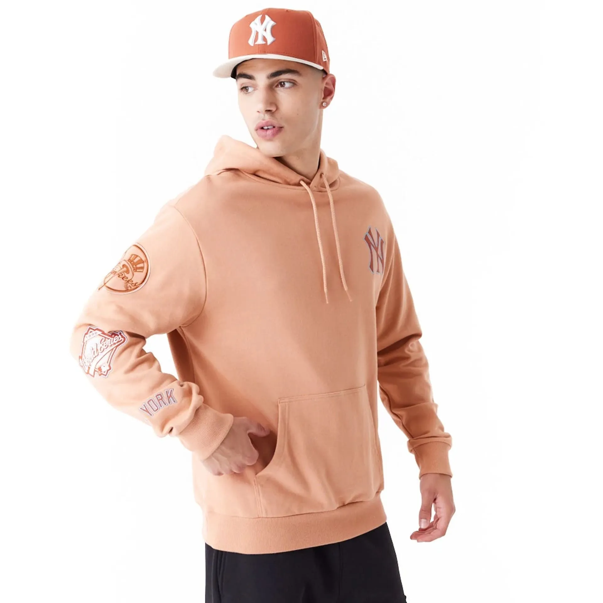 New York Yankees MLB World Series Brown Oversized Pullover Hoodie